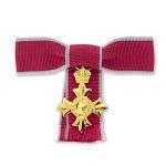 OBE mini medal, bow